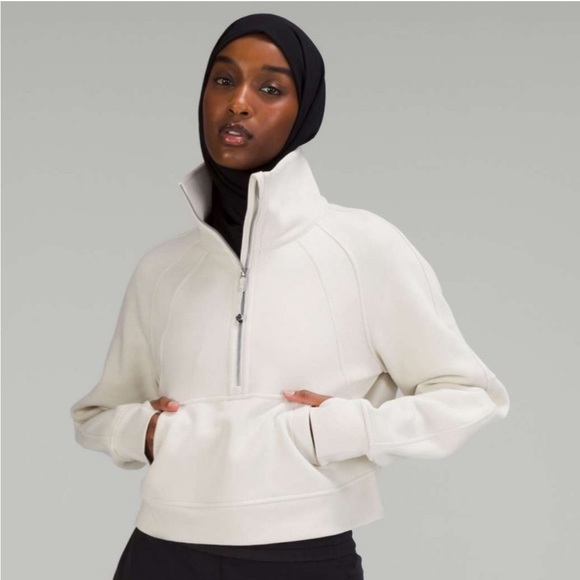 Lululemon Scuba Oversized Funnel-Neck Half Zip Bone XS/S - Picture 1 of 6